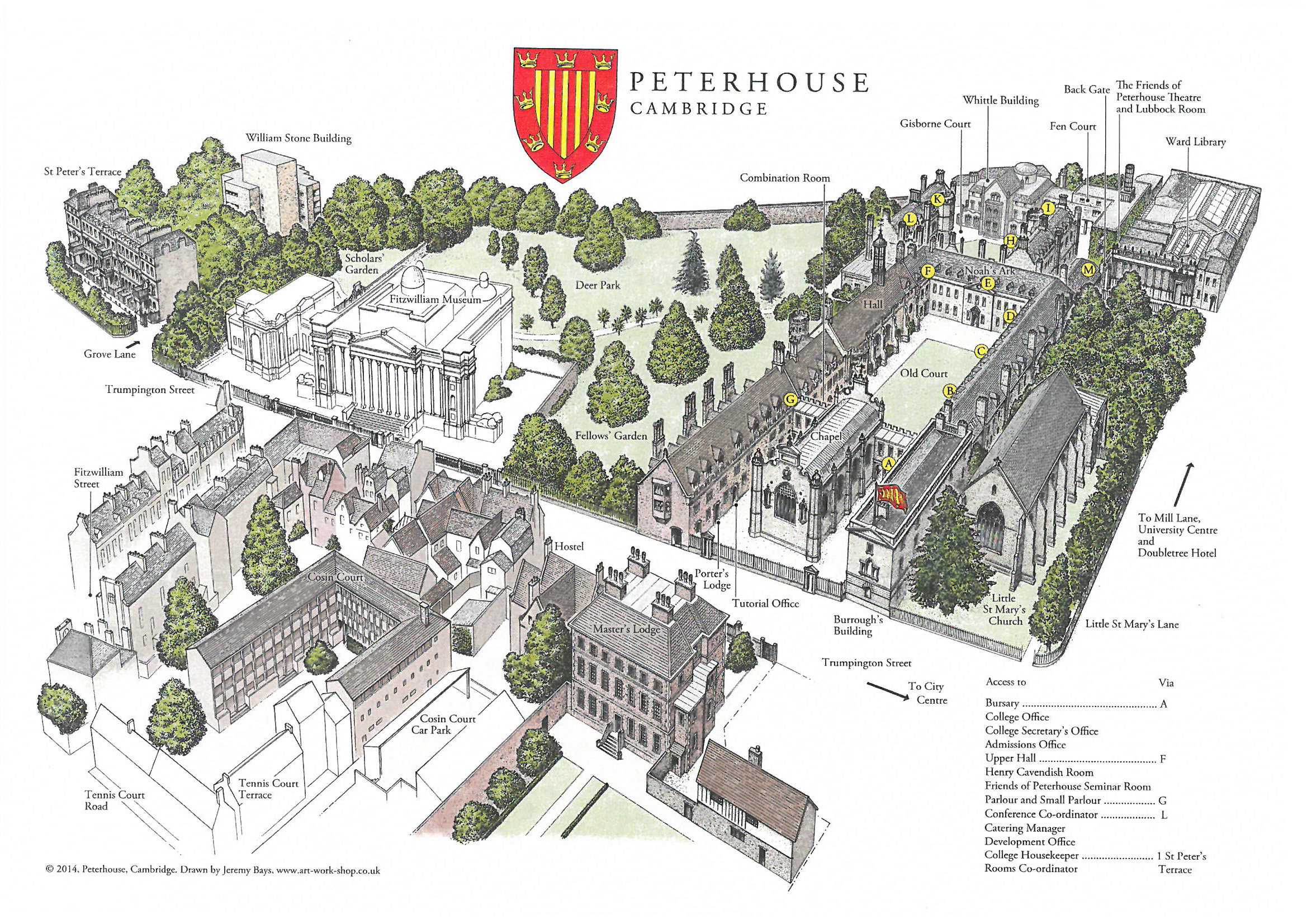 Map of Peterhouse