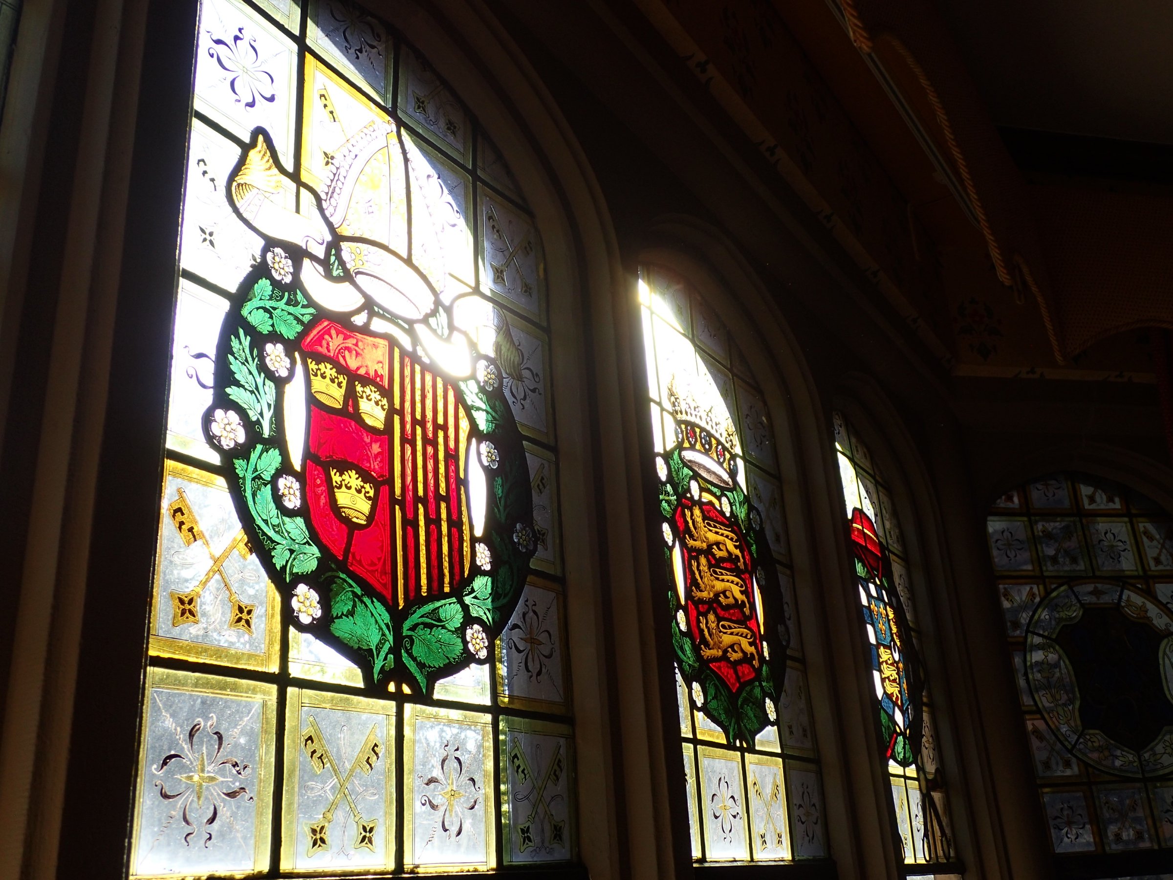 Stained glass window in the Upper Parlour