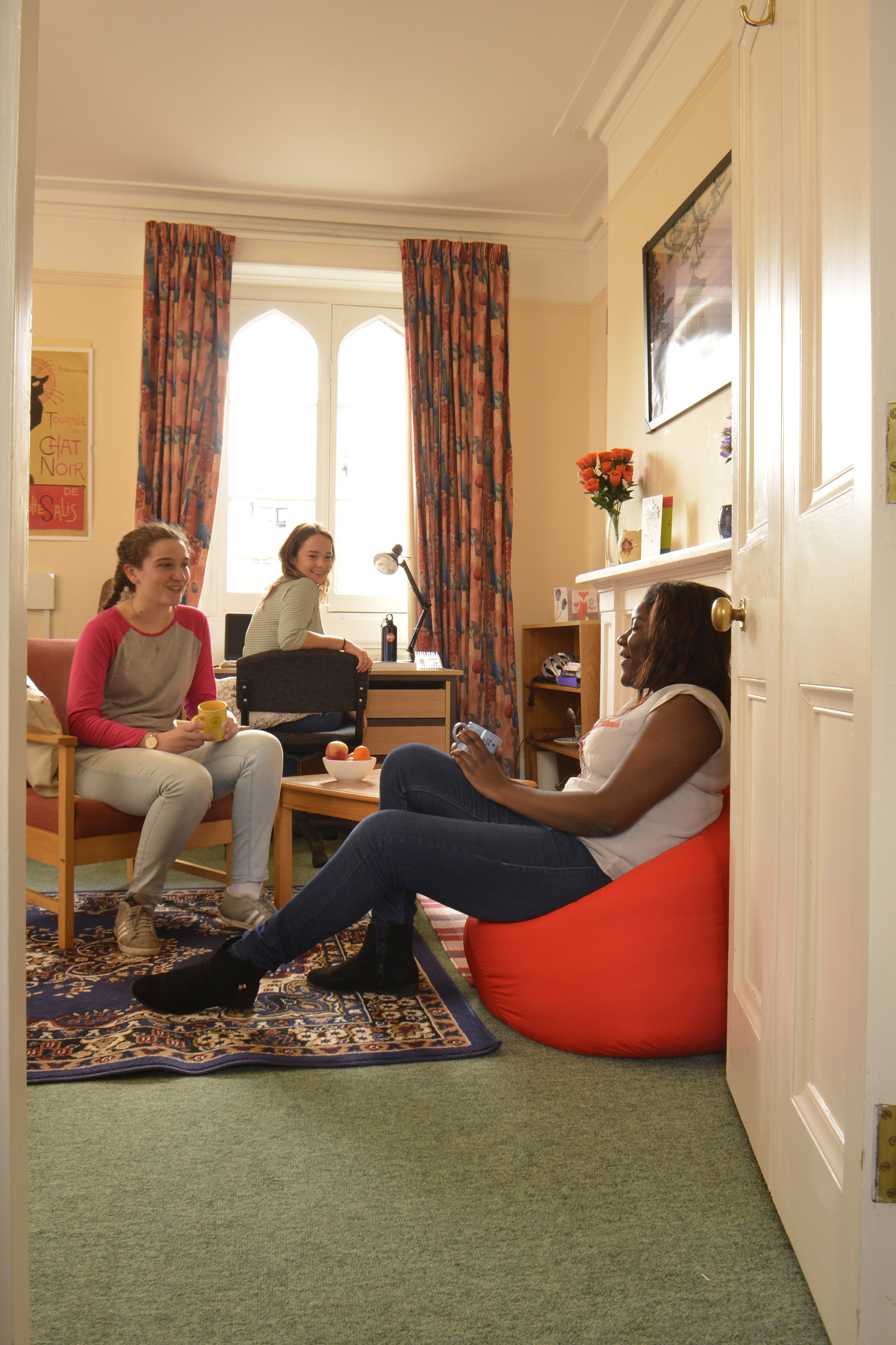 Students in a student room